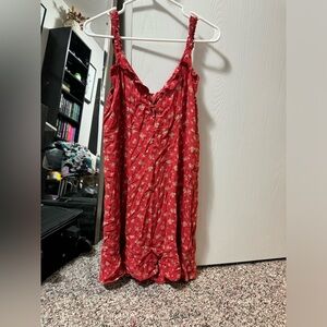 American Eagle Red Floral Dress